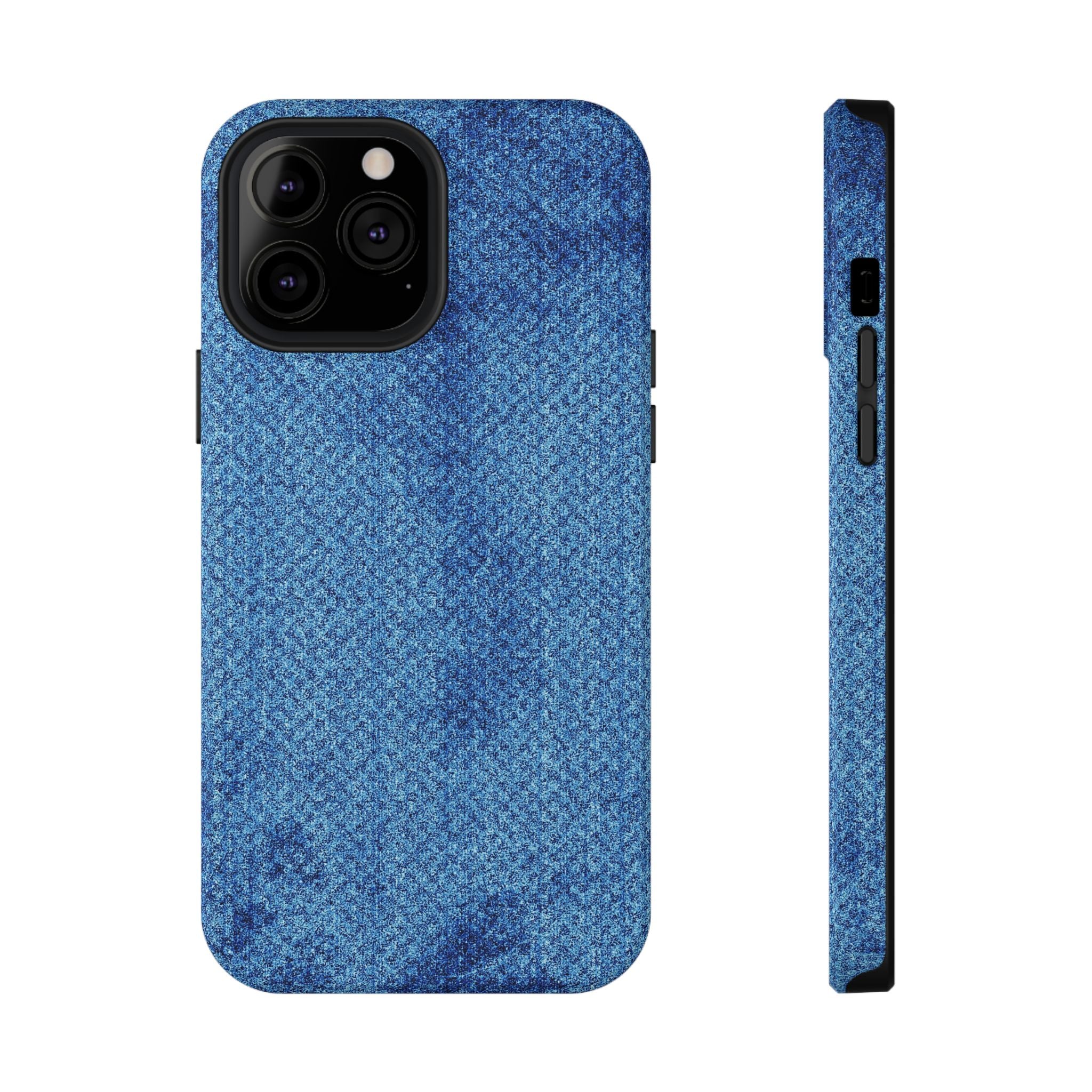 Blue Denim Tough iPhone Case