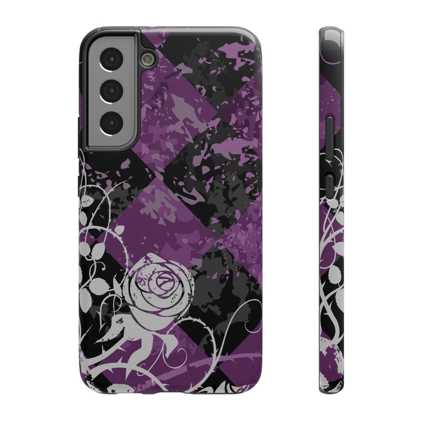 Checkered Rose Tough Samsung Case
