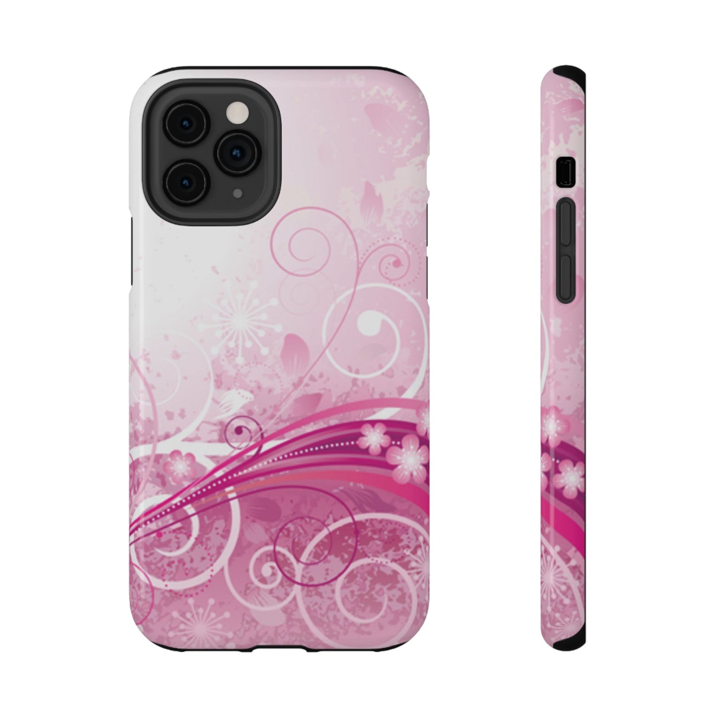 Pink Flowers Tough iPhone Case