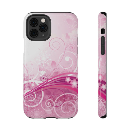Pink Flowers Tough iPhone Case