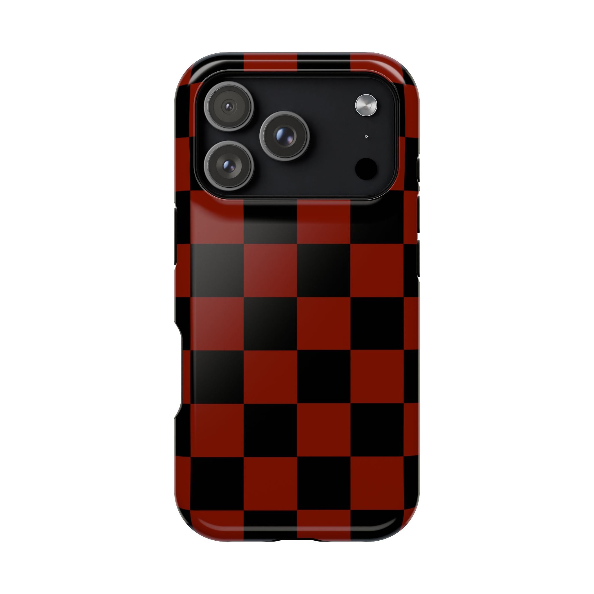 Red Grid Tough iPhone Case