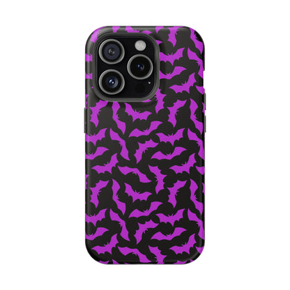 Purple Bats MagSafe Tough iPhone Case