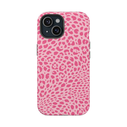 Light Pink Leopard MagSafe Tough iPhone Case