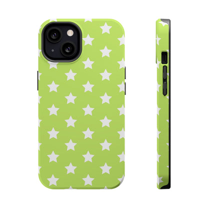 Green Stars MagSafe Tough iPhone Case
