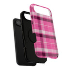 Pink Plaid Tough iPhone Case