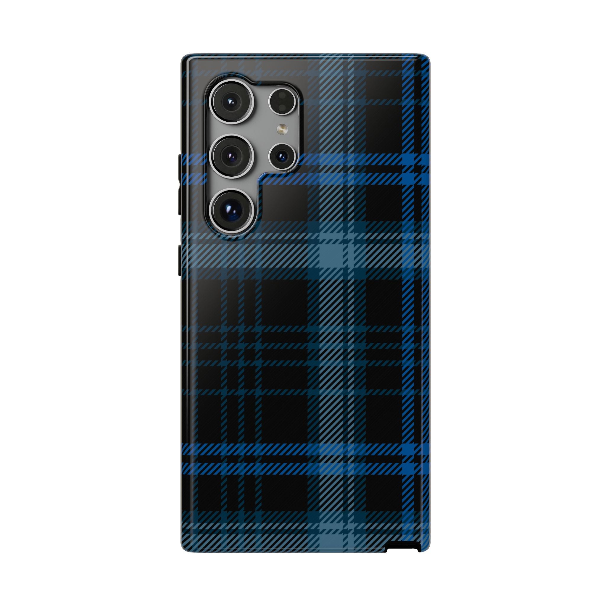 Blue Plaid Tough Samsung Case