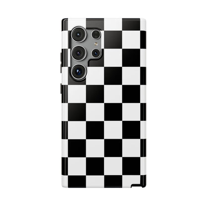 Black Grid Tough Samsung Case