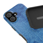 Blue Denim Tough iPhone Case