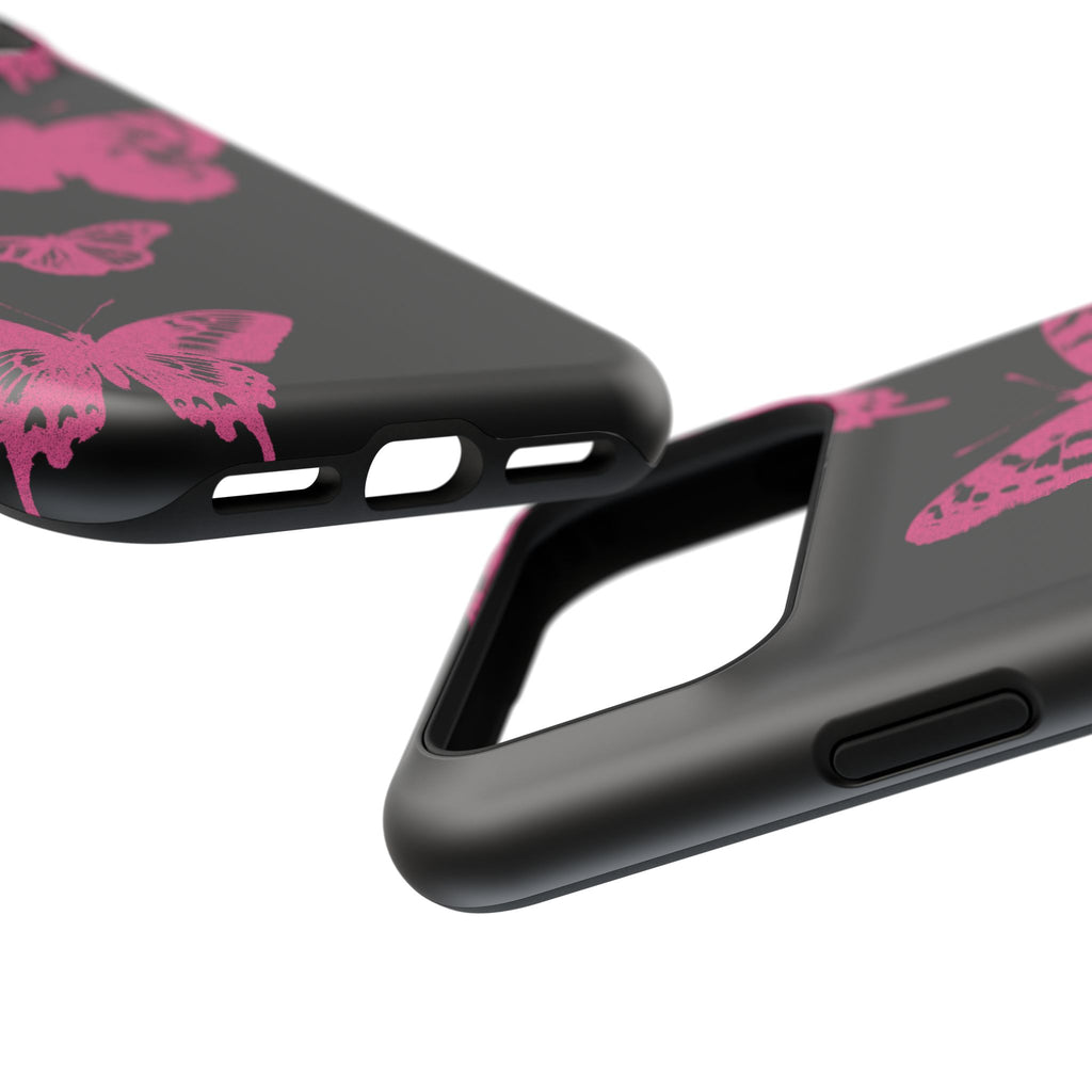 Pink Butterflies Tough iPhone Case