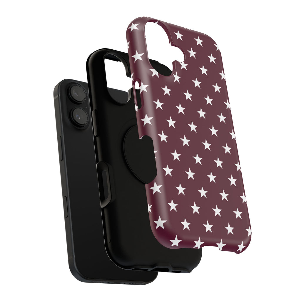 Maroon Stars Tough iPhone Case