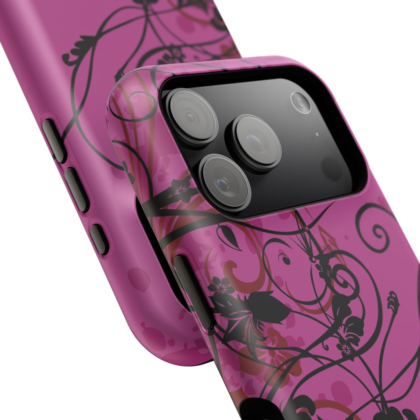 Midnight Petals Tough iPhone Case
