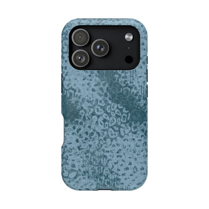 Blue Leopard MagSafe Tough iPhone Case
