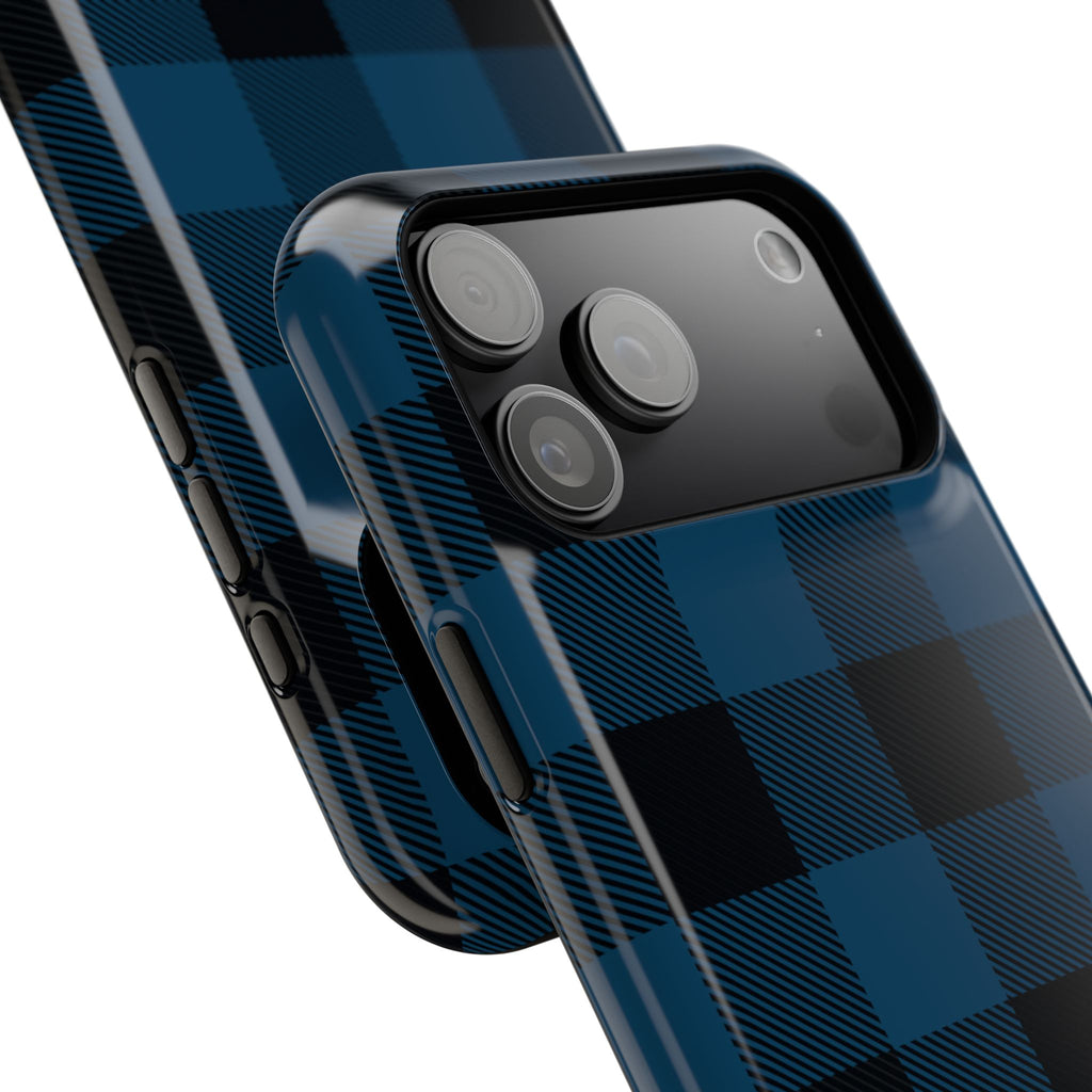 Blue Flannel Tough iPhone Case