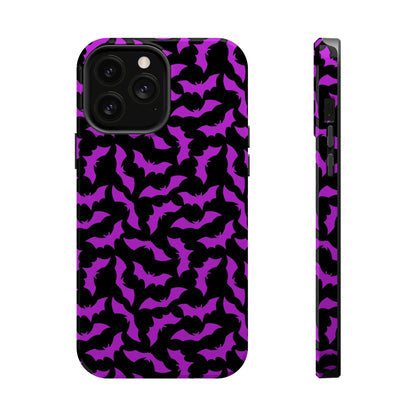 Purple Bats MagSafe Tough iPhone Case
