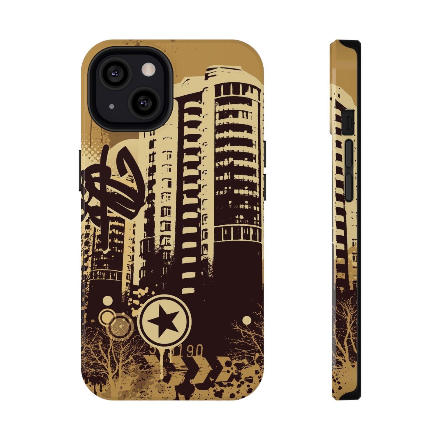 Brown City Tough iPhone Case