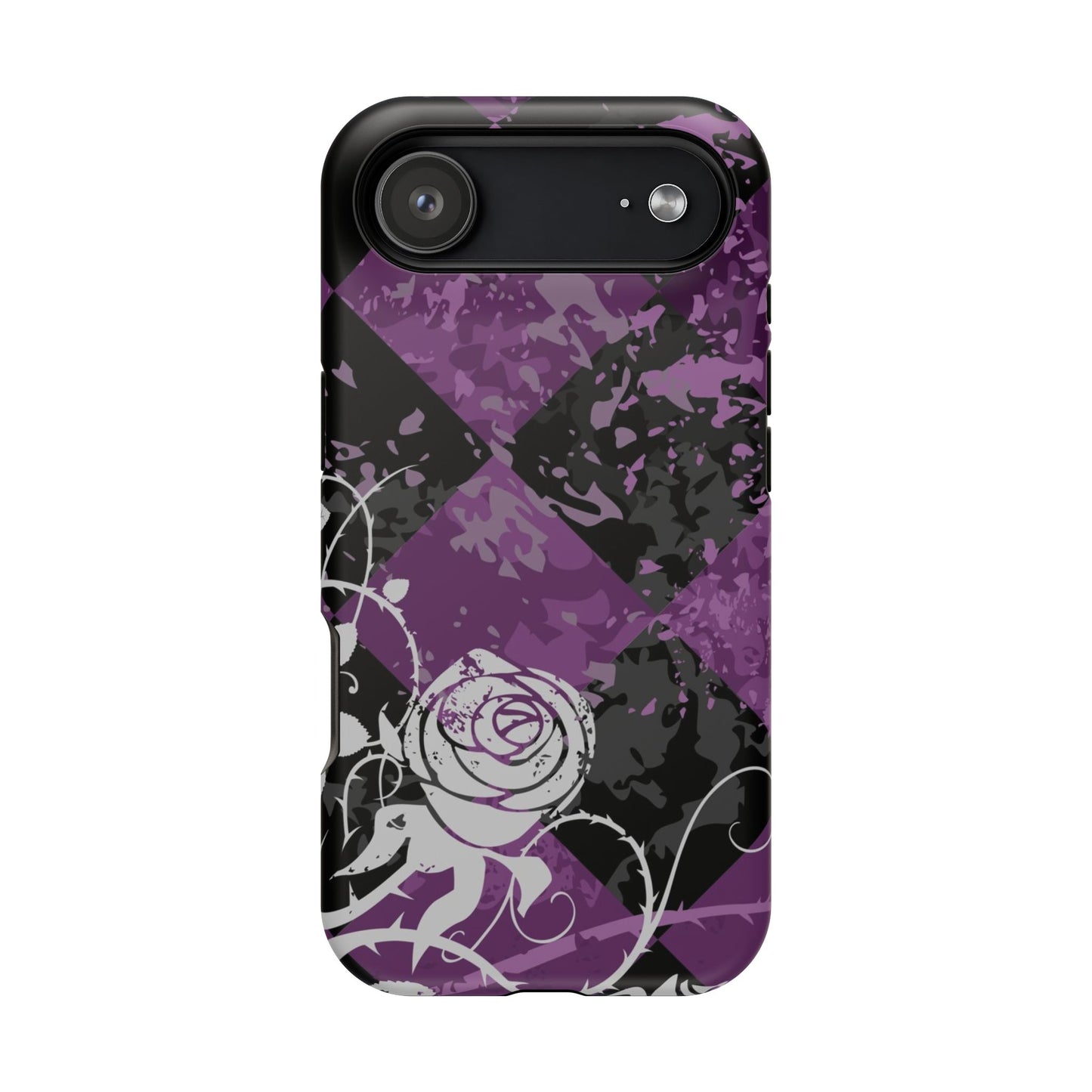 Checkered Rose Tough iPhone Case