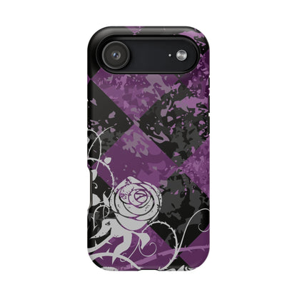 Checkered Rose Tough iPhone Case