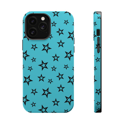 Turquoise Stars MagSafe Tough iPhone Case