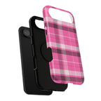 Pink Plaid Tough iPhone Case
