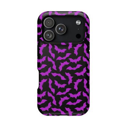 Purple Bats MagSafe Tough iPhone Case