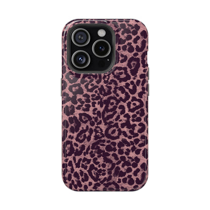 Purple Leopard MagSafe Tough iPhone Case
