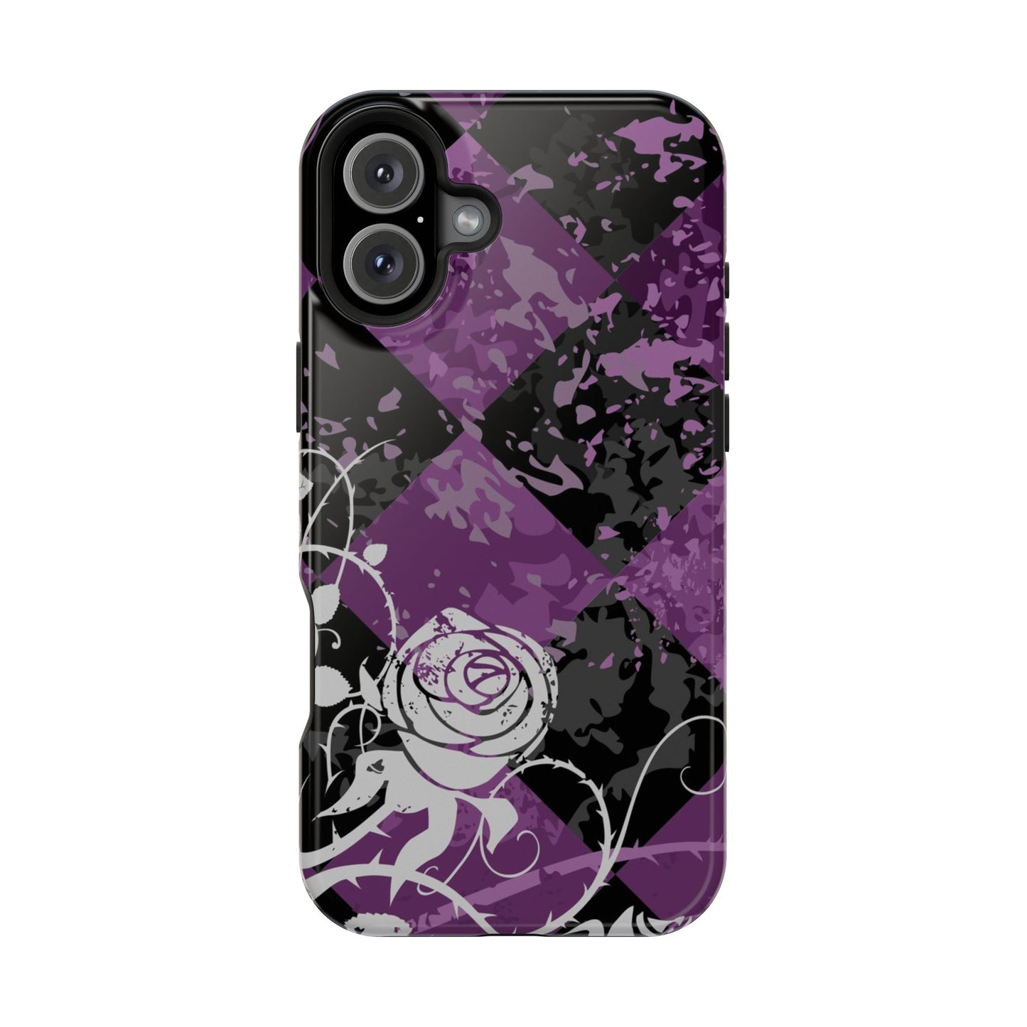 Checkered Rose Tough iPhone Case