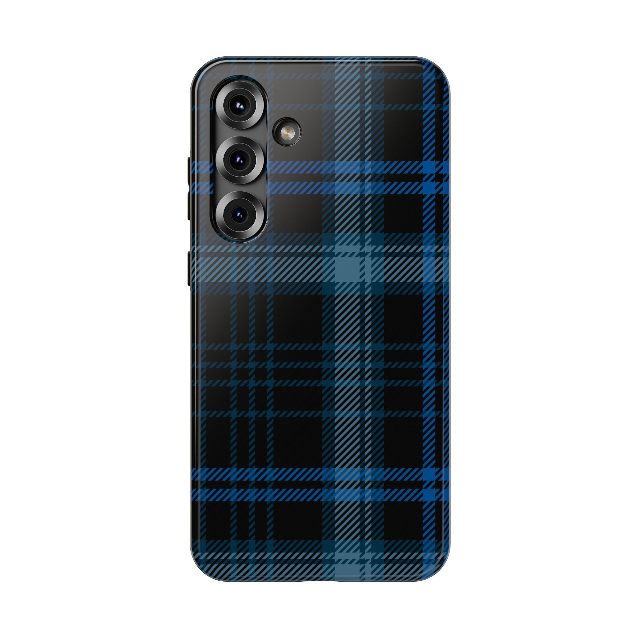Blue Plaid Tough Samsung Case