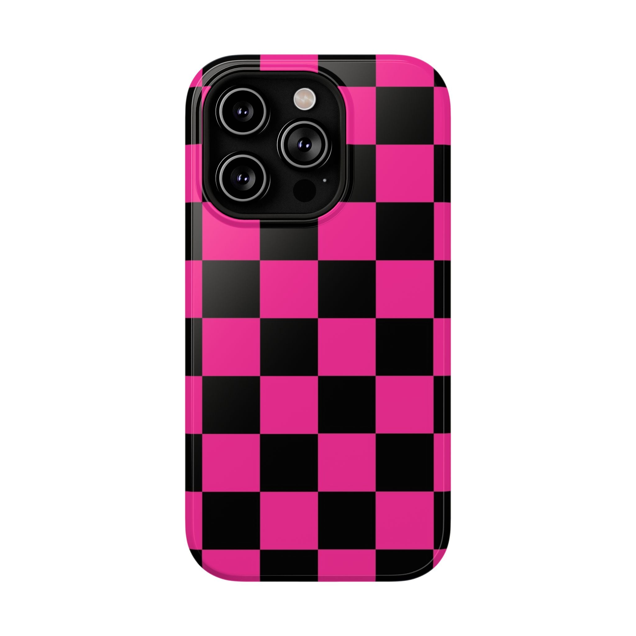 Pink Grid Tough iPhone Case