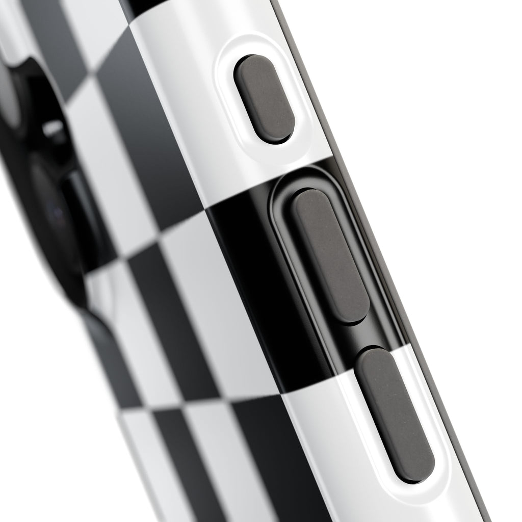 Black Grid Tough iPhone Case