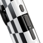Black Grid Tough iPhone Case