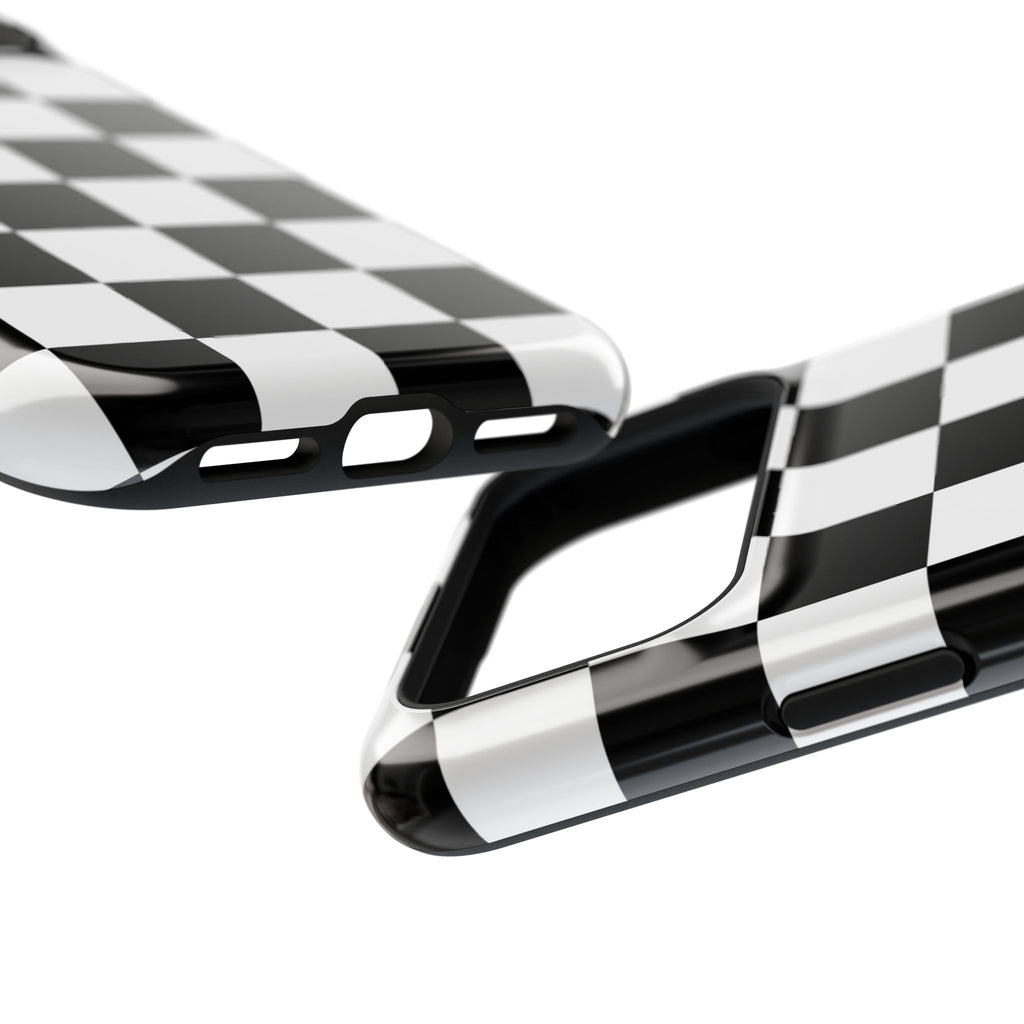 Black Grid Tough iPhone Case