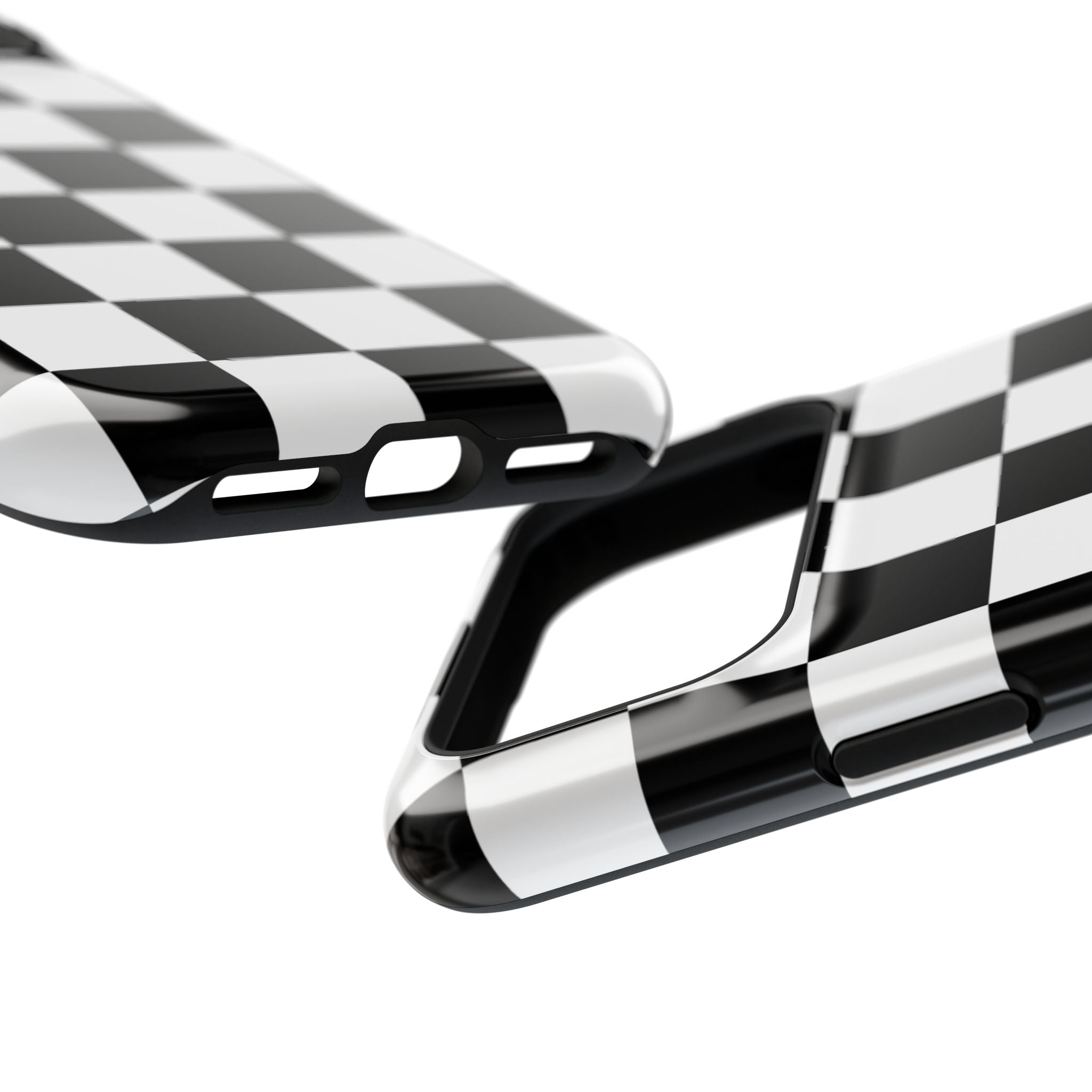 Black Grid Tough iPhone Case