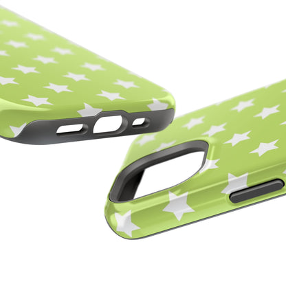 Green Stars MagSafe Tough iPhone Case