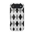 Monochrome Argyle Tough iPhone Case