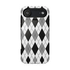 Monochrome Argyle Tough iPhone Case