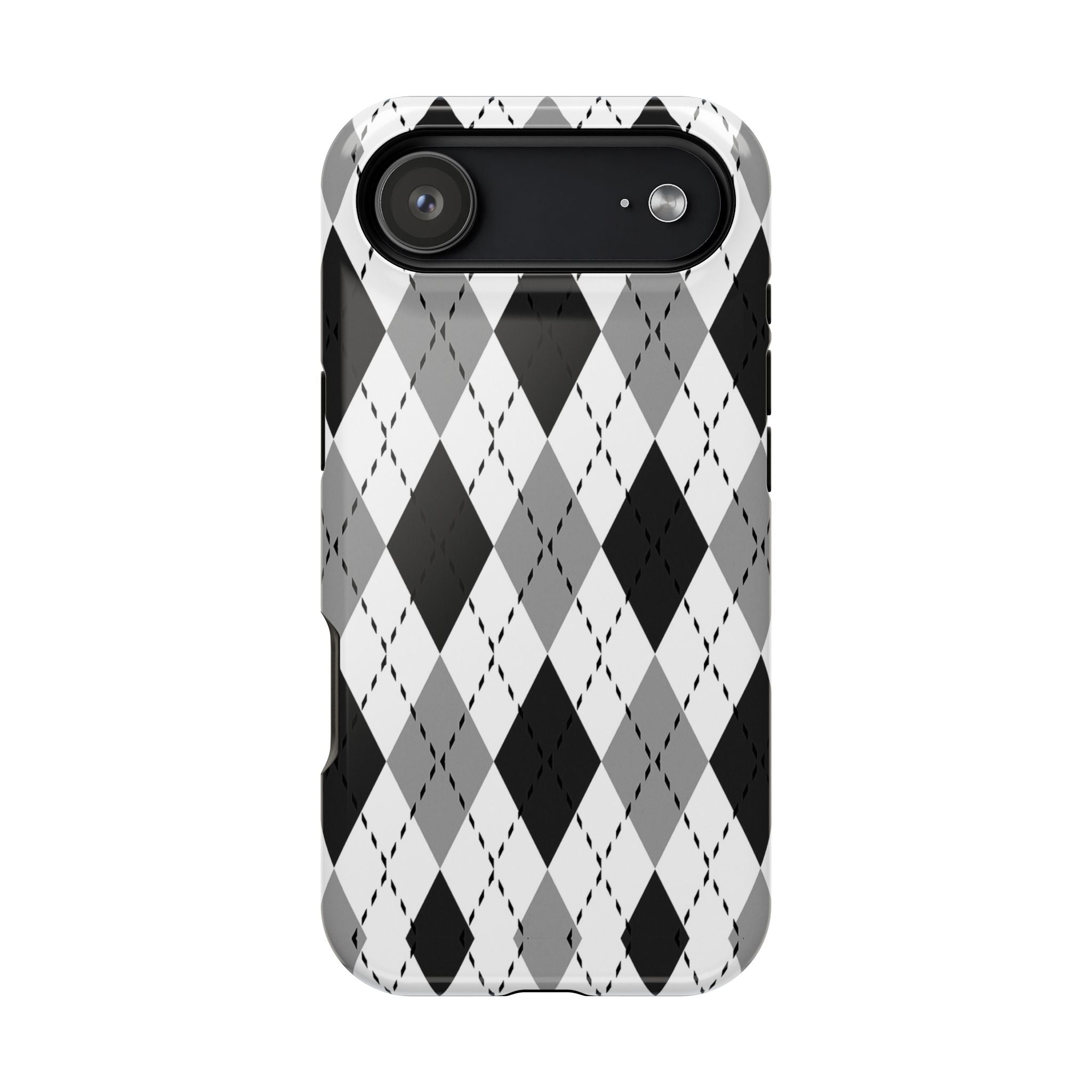 Monochrome Argyle Tough iPhone Case