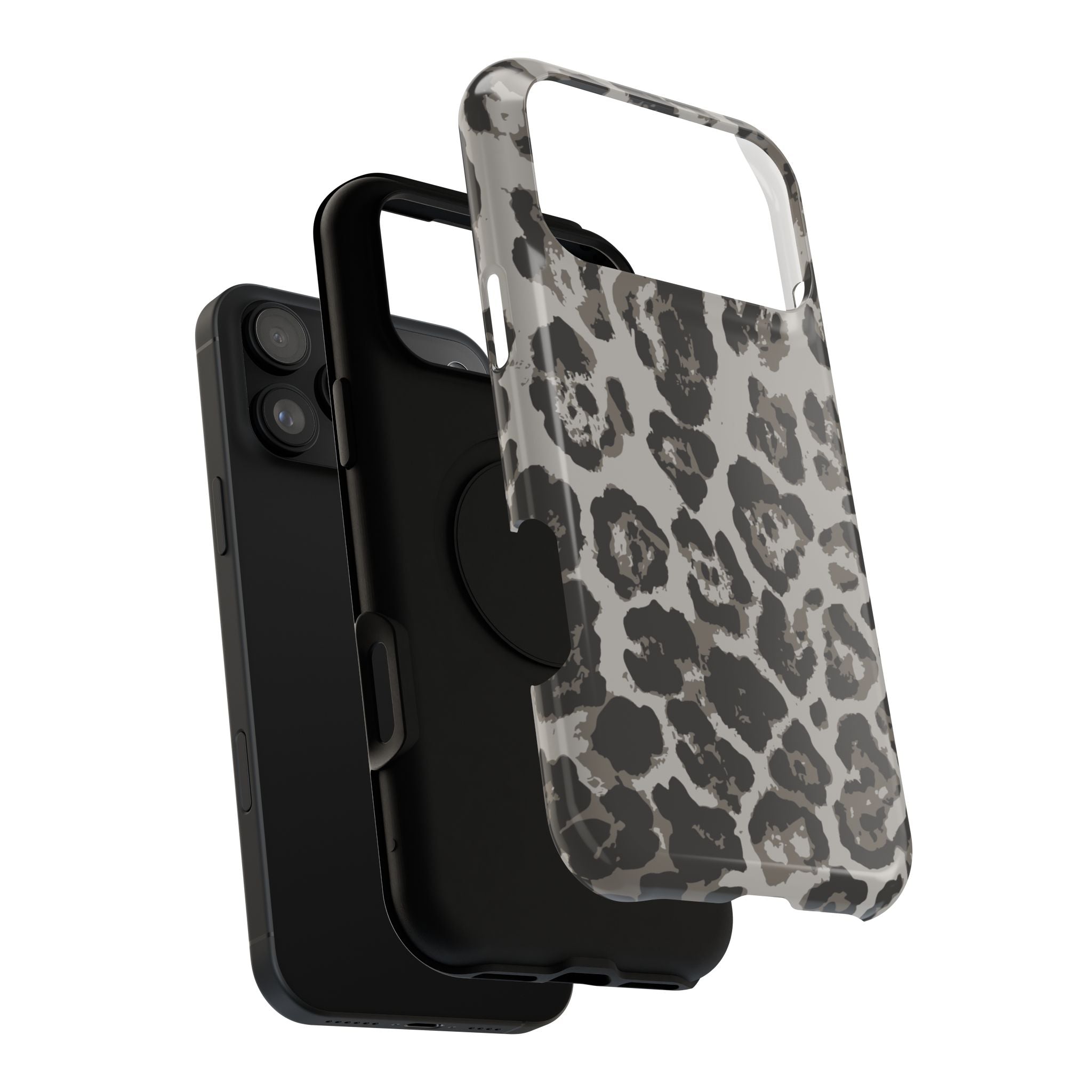 Grey Leopard Tough iPhone Case