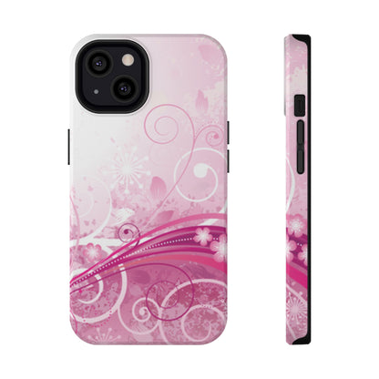 Pink Flowers Tough iPhone Case