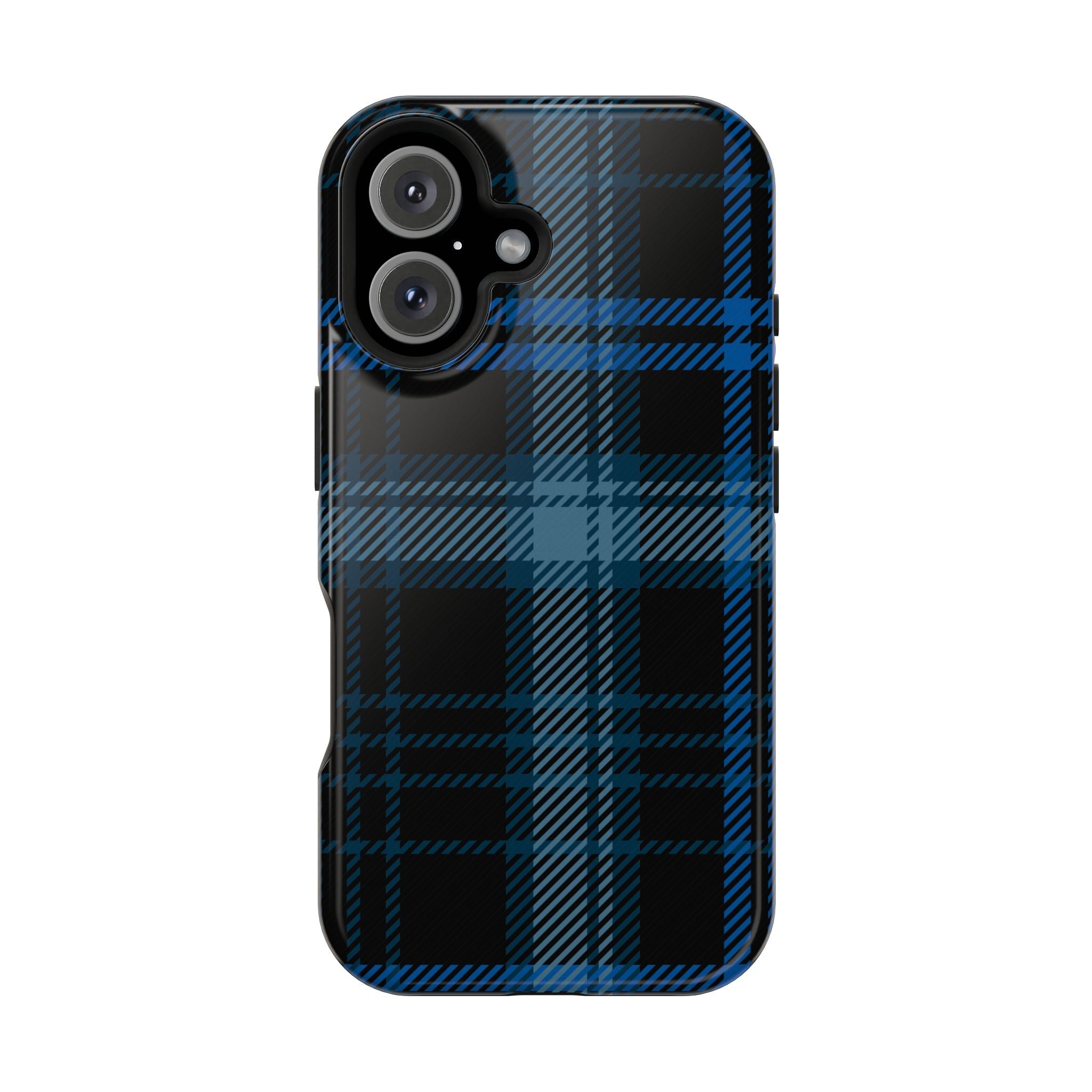 Blue Plaid Tough iPhone Case