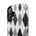 Monochrome Argyle Tough iPhone Case