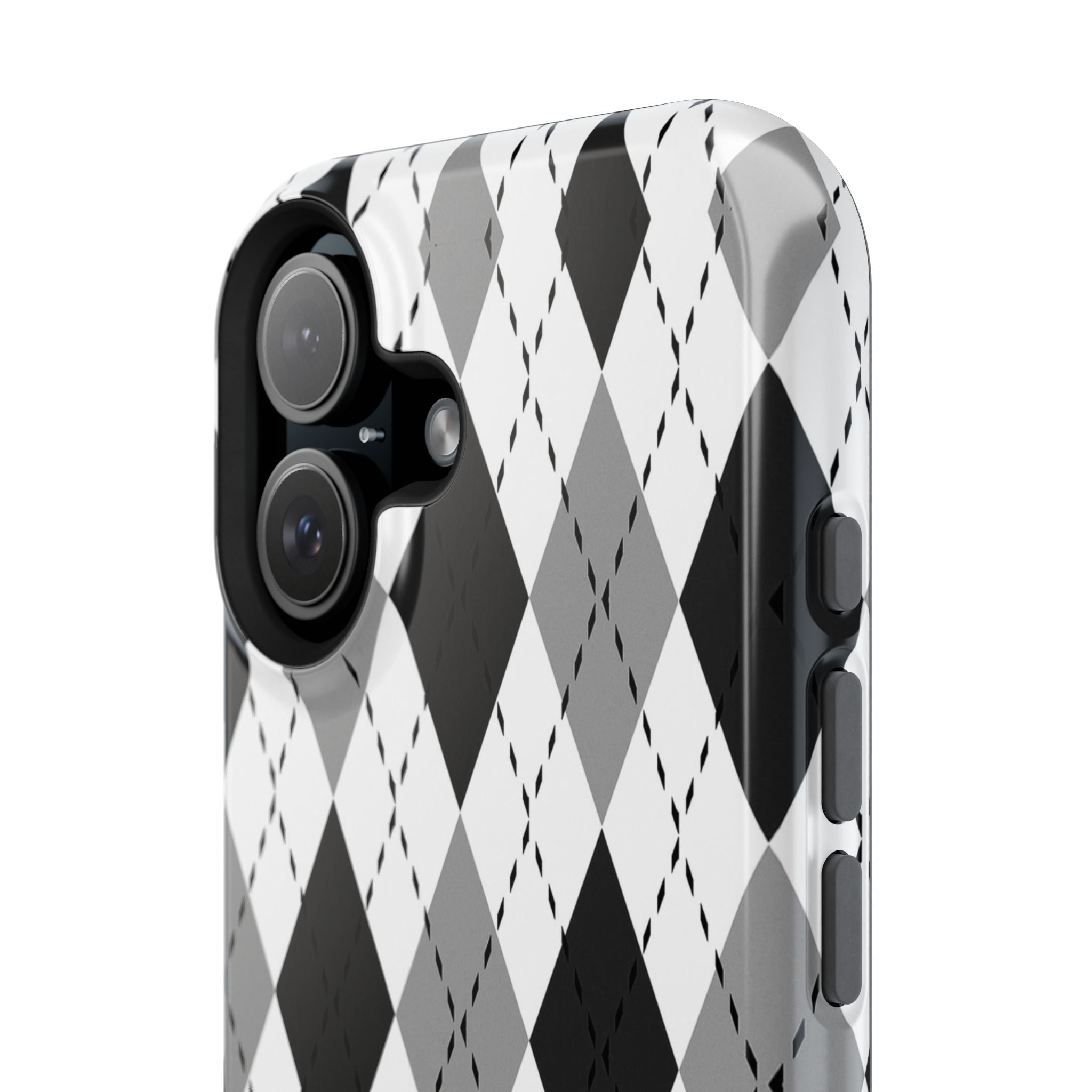 Monochrome Argyle Tough iPhone Case