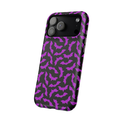Purple Bats MagSafe Tough iPhone Case