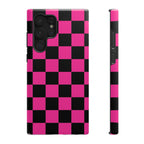 Pink Grid Tough Samsung Case