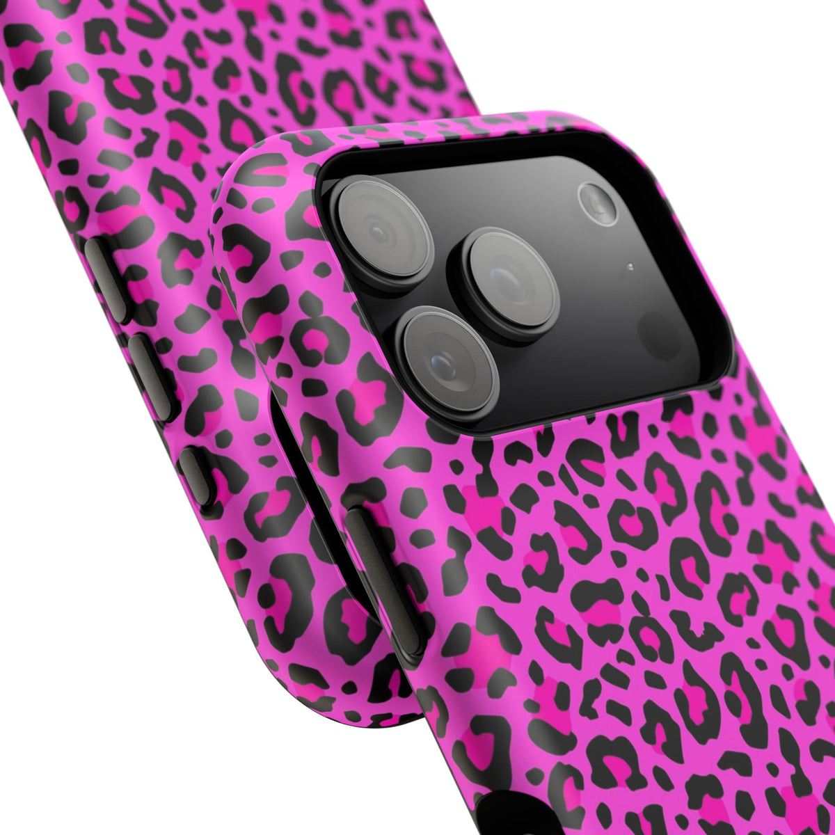 Pink Leopard MagSafe Tough iPhone Case