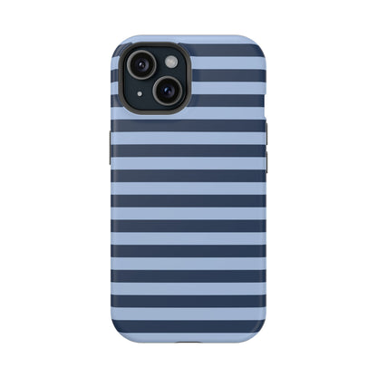 Blue Stripes MagSafe Tough iPhone Case