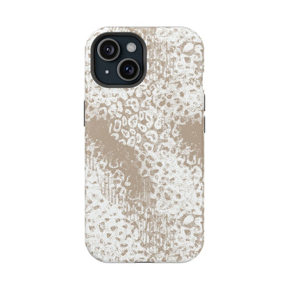 White Leopard MagSafe Tough iPhone Case