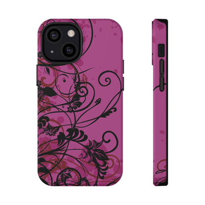Midnight Petals Tough iPhone Case