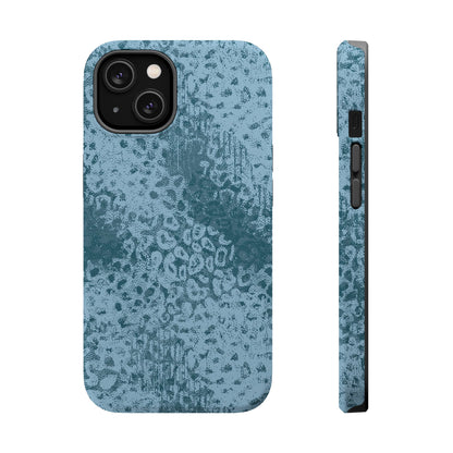 Blue Leopard MagSafe Tough iPhone Case