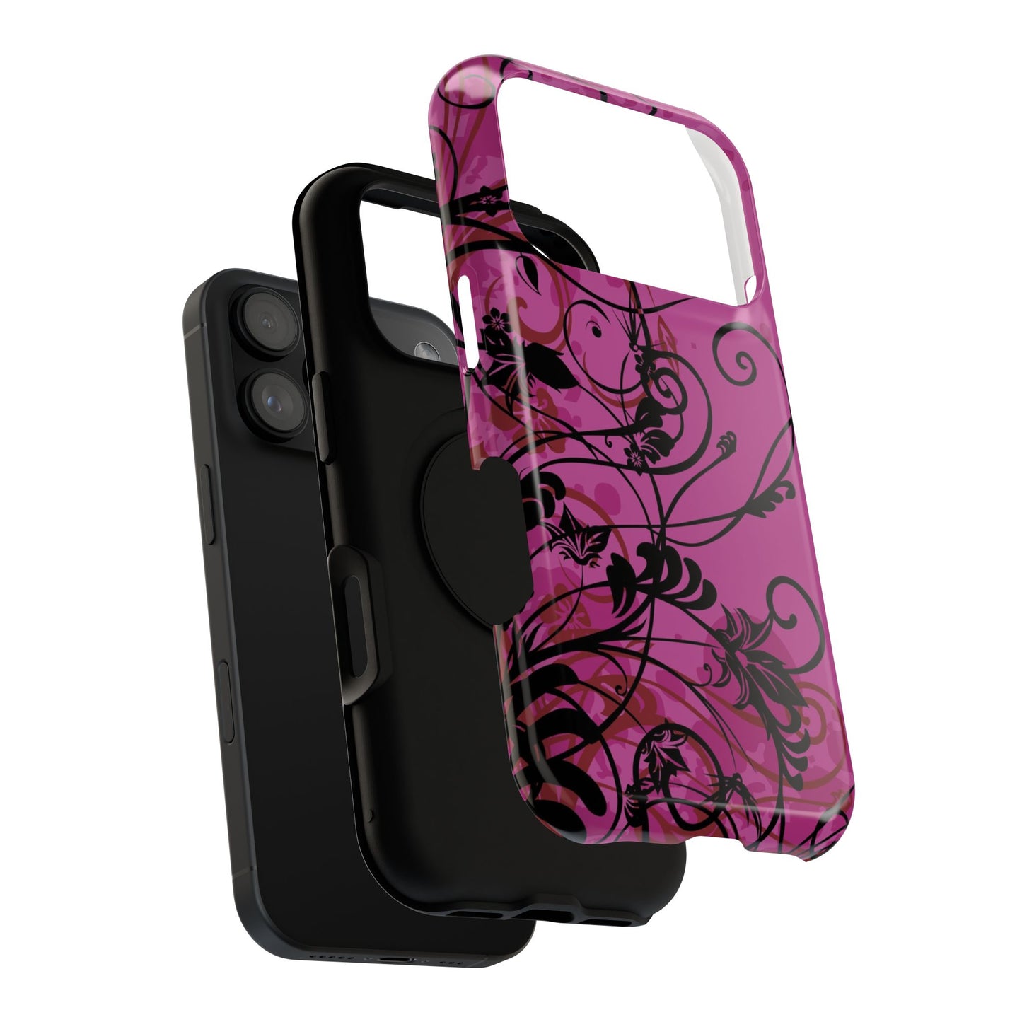 Midnight Petals Tough iPhone Case