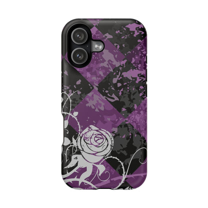 Checkered Rose Tough iPhone Case